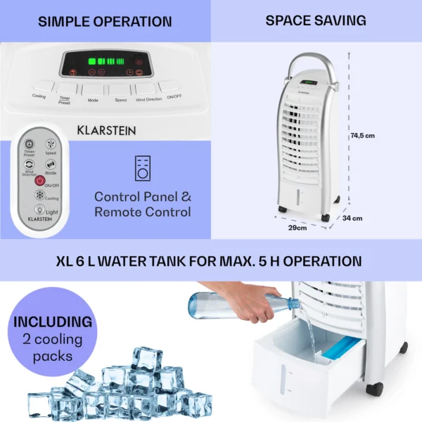 1. Ochladzovač vzduchu Biela,Maxfresh 6 L 444 m3h (2) Ochladzovač vzduchu Biela,Maxfresh 6 L 444 m3/h