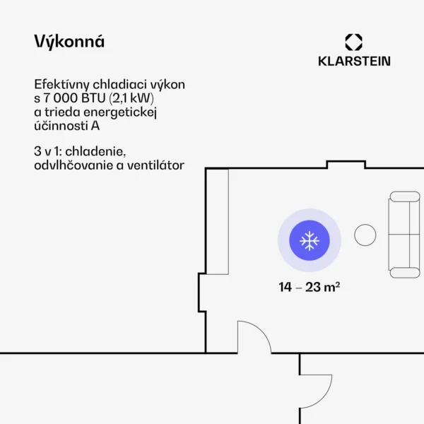 Mobilná Klimatizácia Biela Iceblock Smart 7000 BTU (4) Mobilná Klimatizácia Biela Iceblock Smart 7000 BTU