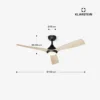 Stropný ventilátor javor Fiji Flow Smart 132 cm 48 W (2) Stropný ventilátor javor Fiji Flow Smart 132 cm 48 W