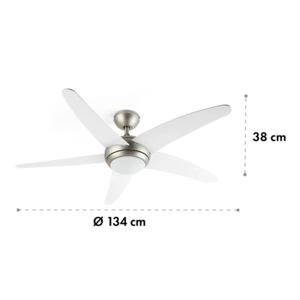 Stropný ventilátor so svietidlom biela Bolero 134 cm 55 W (2) Stropný ventilátor so svietidlom biela Bolero 134 cm 55 W