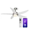 Stropný ventilátor so svietidlom biela Bolero Smart 132 cm 55 W Stropný ventilátor so svietidlom biela Bolero Smart 132 cm 55 W