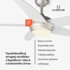 Stropný ventilátor so svietidlom biela Bolero Smart 132 cm 55 W (3) Stropný ventilátor so svietidlom biela Bolero Smart 132 cm 55 W