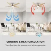 Stropný ventilátor so svietidlom javorBolero 134 cm 55 W