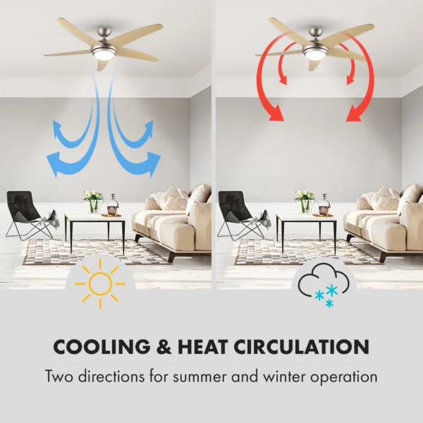 Stropný ventilátor so svietidlom javorBolero 134 cm 55 W