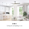 Stropný ventilátor so svietidlom niklová metalíza Figo 132 cm 55 W