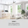 Stropný ventilátor so svietidlom striebro El Paso 132 cm 54 W