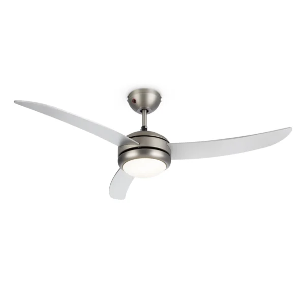 Stropný ventilátor so svietidlom striebro El Paso 132 cm 54 W