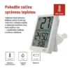 Digitálny teplomer s vlhkomerom a drôtovým snímačom budík E0558P