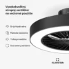 Inteligentný stropný ventilátor čierny so svetlom ZenBreeze 48 cm (3) Inteligentný stropný ventilátor čierny so svetlom ZenBreeze 48 cm