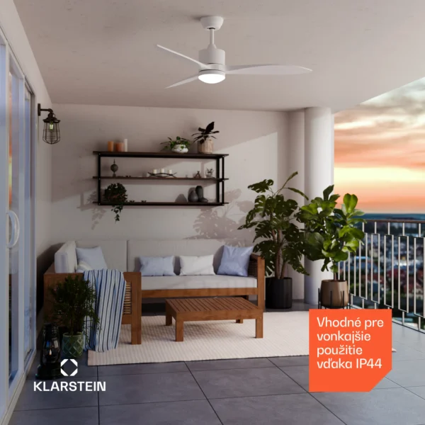 Stropný ventilátor so svietidlom biela SkyBreeze Smart 132 cm 31 W (2) Stropný ventilátor so svietidlom biela SkyBreeze Smart 132 cm 31 W