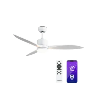 Stropný ventilátor so svietidlom biela SkyBreeze Smart 132 cm 31 W