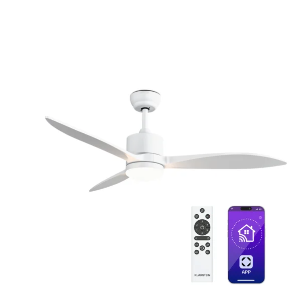 Stropný ventilátor so svietidlom biela SkyBreeze Smart 132 cm 31 W Stropný ventilátor so svietidlom biela SkyBreeze Smart 132 cm 31 W