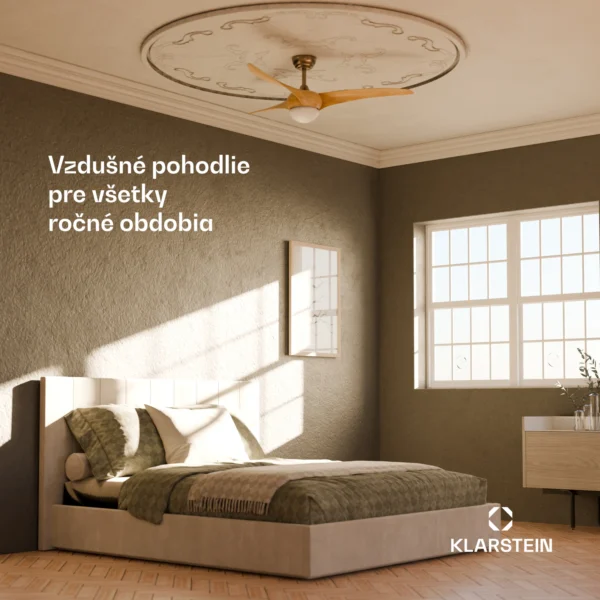 Stropný ventilátor so svietidlom javor Monteverde Smart 132 cm 36 W