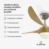 Stropný ventilátor so svietidlom javor Monteverde Smart 132 cm 36 W