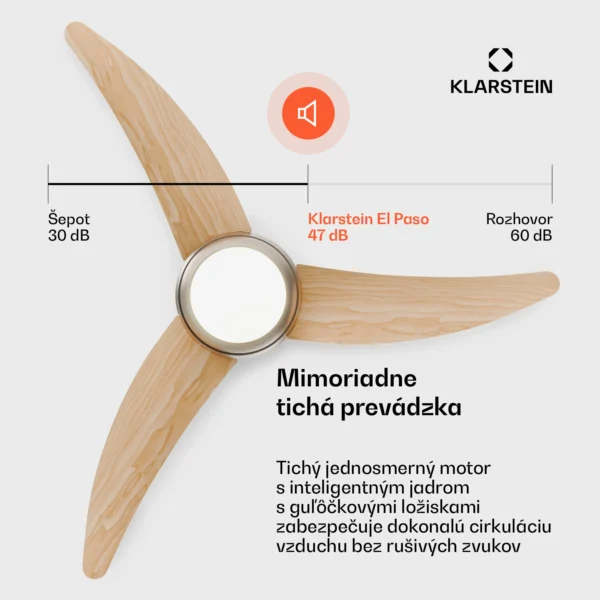Stropný ventilátor El Paso so svetlom | 132 cm | 35 W